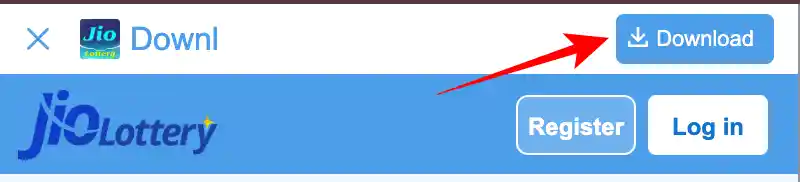 Jio Lottery App Registration Interface